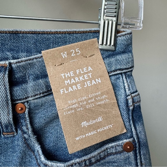 Madewell Flea Market Flare Jeans Amaretto Wash 25 - Picture 3 of 8